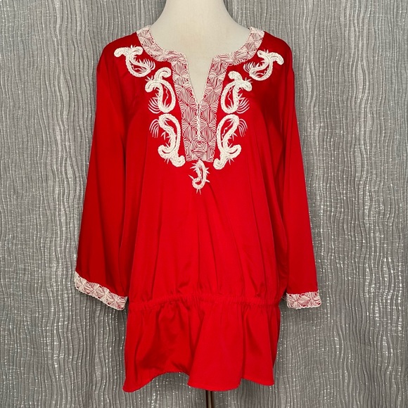 Chicos dropped waist embroidered tunic - Picture 2 of 7